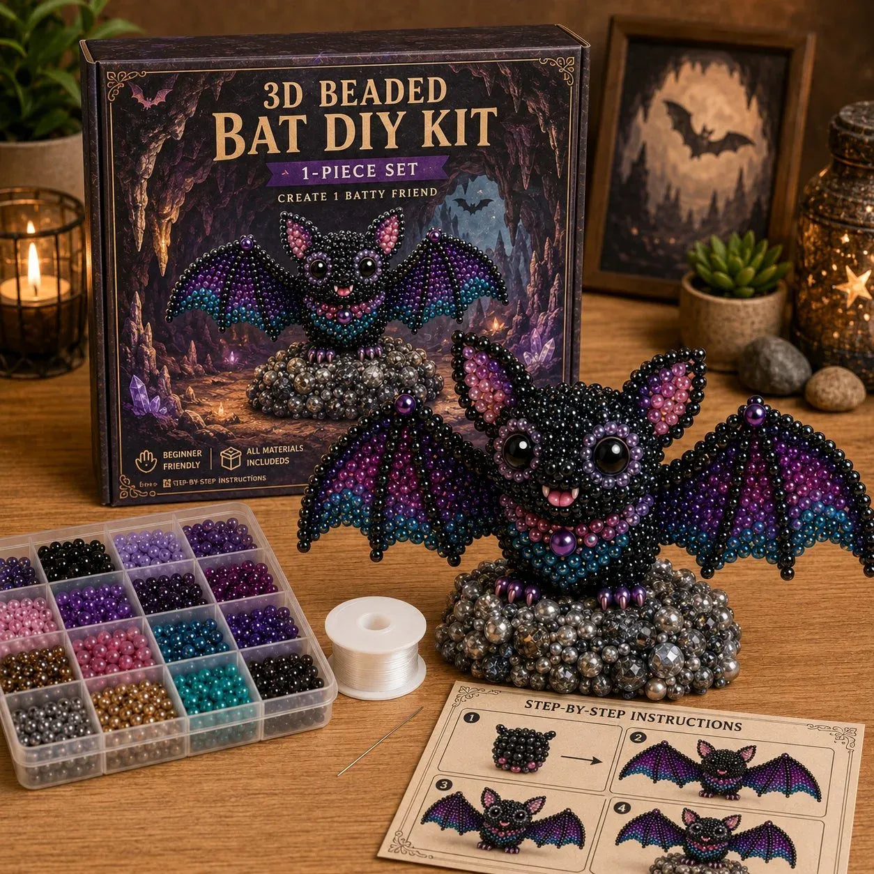 ✨Last Day 49% OFF✨-🧵✨ Tiny 3D Beaded Animal DIY Kit